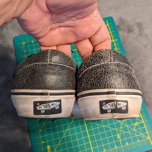 Vans Black cracked Leather size 8.5 - Picture 6 of 9